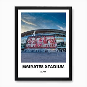 Emirates Stadium, Stadium, Football, Soccer, Art, Wall Print Art Print