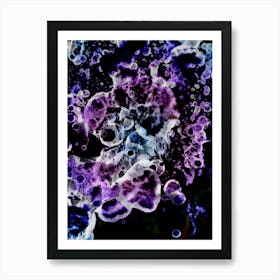 Abstract Purple Smoke Japanese Art Art Print