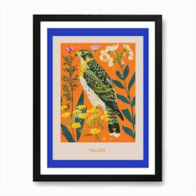 Spring Birds Poster Falcon 1 Art Print