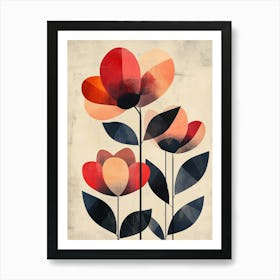 Abstract Flowers 12 Art Print