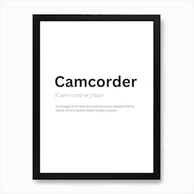 Camcorder Definition Meaning Póster