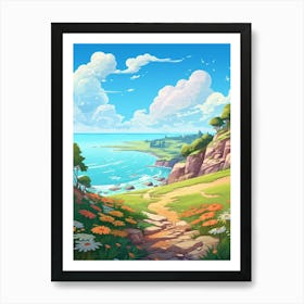 Coastal Plains Cartoon 3 Art Print