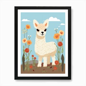 Baby Animal Illustration  Alpaca 4 Art Print