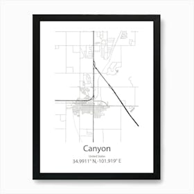 Canyon Lake,United States Minimalist Map Art Print