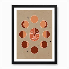 Faces Of The Moon Art Print