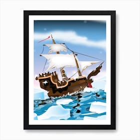 Ship In the Arctic Art Print
