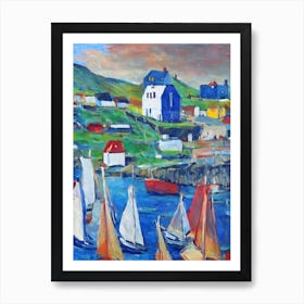 Port Of Tórshavn Faroe Islands Abstract Block harbour Art Print