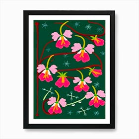 Pink Flowers 1 Art Print