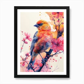 Bird On A Branch 1 Art Print