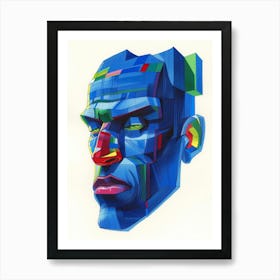 'Blue Man' 6 Art Print