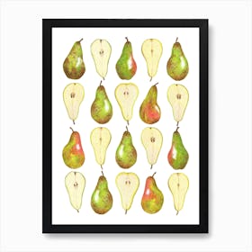 Repeat Pattern Pear Art Print