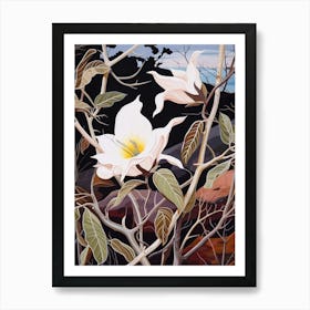 Moonflower 3 Flower Painting Art Print