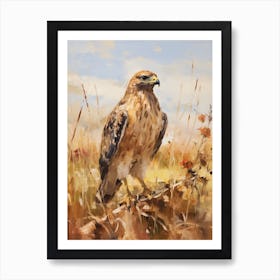 Bird Painting Red Tailed Hawk 1 Art Print