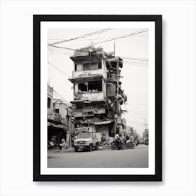 Bangalore, India, Black And White Old Photo 4 Art Print