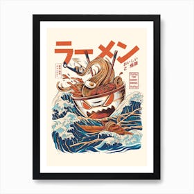 The Great Ramen Off Kanagawa Art Print