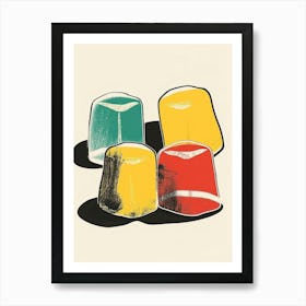 Minimalist Primary Colour Jelly Art Print