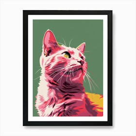 Pink Cat 5 Art Print