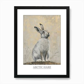 Arctic Hare Precisionist Illustration 1 Poster Art Print