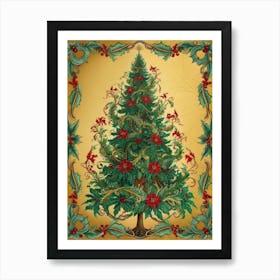 Christmas Tree 35 Style William Morris Art Print