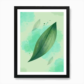 Watercolor Leaf 3 Art Print