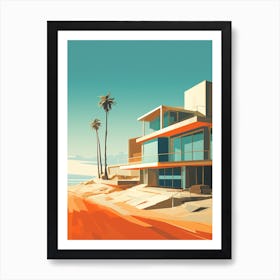 Huntington Beach California Abstract Orange Hues 1 Art Print