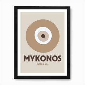 Mykonos Greece Neutral Print Art Print