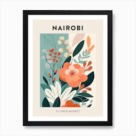 Flower Market Poster Nairobi Kenya Art Print