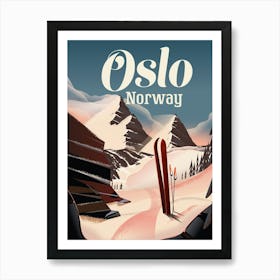 Oslo Norway Ski Art Print