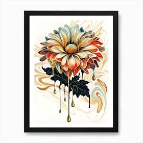 Melting Floral Art Print