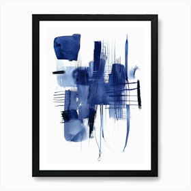 Abstract Blue Painting 25 Art Print