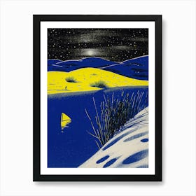 Boat In The Snow Art Print