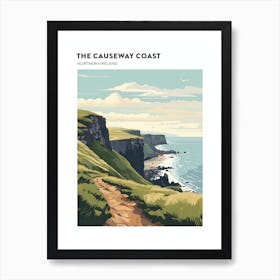 The Causeway Coast Way Northern Ireland 1 Hiking Trail Landscape Poster Art Print