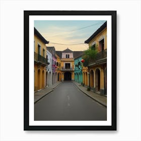Street Scene In Colombia Art Print