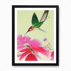 Hummingbird Japanese 4, Ukiyo E Style Art Print