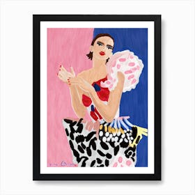 Femme colorée affiche moderne pour salon
