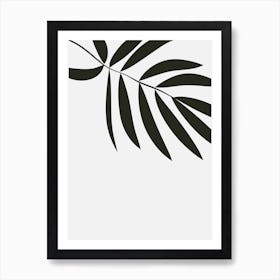 Abstract Botanical Black and Beige Art 5 Art Print