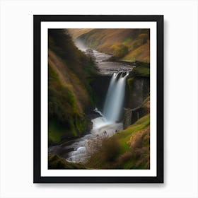 Pistyll Rhaeadr, United Kingdom Realistic Photograph (1) Art Print