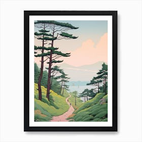 Mount Fuji Japan 2 Hike Illustration Art Print