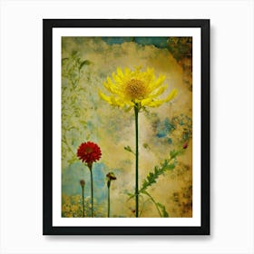 Yellow Dahlias-Festival Vibes Art Print