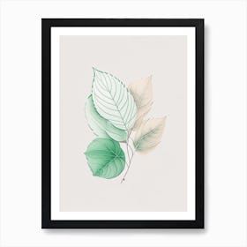 Mint Leaf Contemporary 8 Art Print