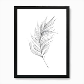 Feather Drawing Art Print