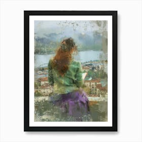 Girl Reading A Book 2 Art Print