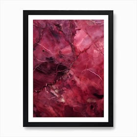 Red Marble 1 Art Print