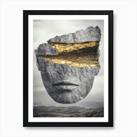 Face Of A Rock Art Print