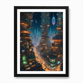 Futuristic City 5 Art Print