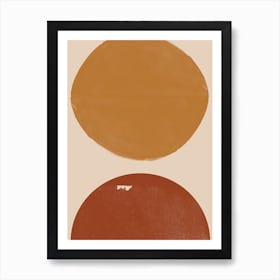 Bohemian Modern Southwestern Art Burnt Orange Rustic Graphic Art Print