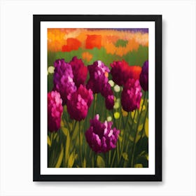 Purple Tulips Art Print