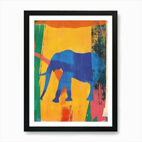 Elephant 4 Cut Out Collage Art Print