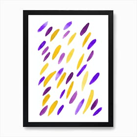 Brushstrokes4 abstract art painting hand painted modern contemporary office hotel living room shapes vertical minimal minimalist Art Print
