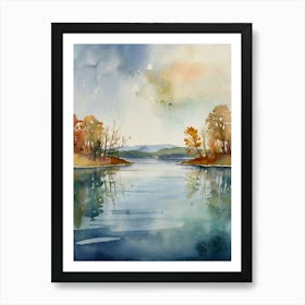 Autumn By The Lake Art Print